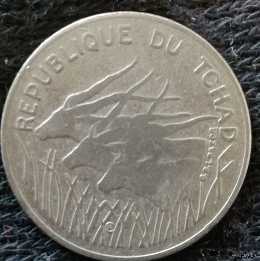Чад 100 франков, 1972 г., KM# 2