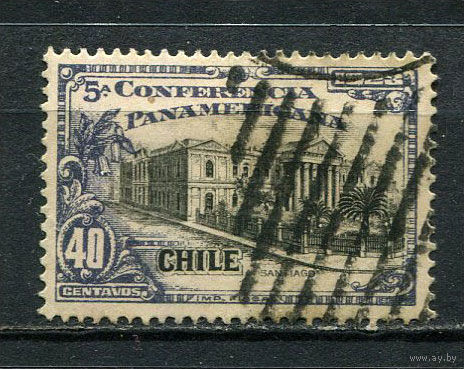 Чили - 1923 - 5-й Панамериканский конгресс 40С - [Mi.138] - 1 марка. Гашеная.  (Лот 69HN)-T2P19