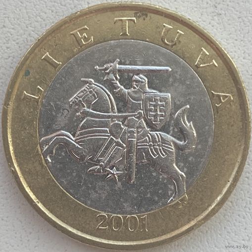 Литва 2 лита 2001 г.