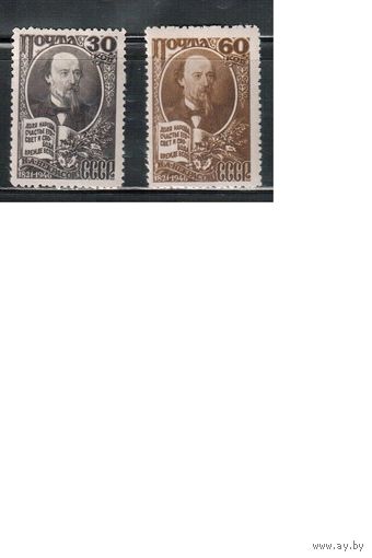 СССР-1946, (Заг.1006-1007),  **   , Н.Некрасов (полная серия)