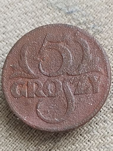 Распродажа - 5 грошей 1923г.,Польша,Вторая Республика