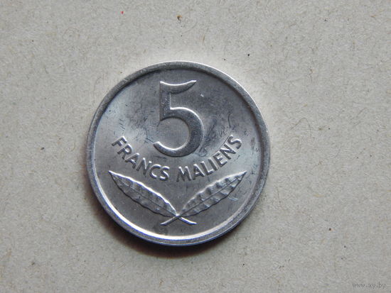Мали 5 франков 1961г.