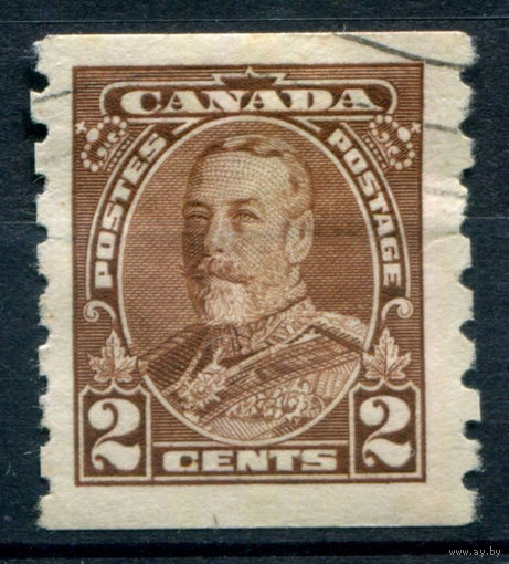 Британские колонии - Канада - 1935г. - король Георг V, перфорация 8:б/п, 2 с - 1 марка - гашёная [Mi 185 D]. #3-WB-90-A-2