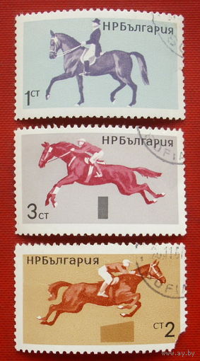 Болгария. Конный спорт. ( 3 марки ) 1965 года. 6-4.