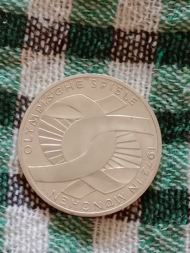 Германия 10 марок серебро 1972 олимпиада Мюнхен