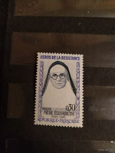 1961 Франция персоналии герои сопротивления война чистая клей MNH** (1-л1)