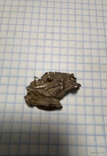 Накладка голова лошади серебро