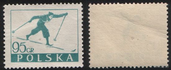 Польша (Mi)PL832 памятная 95 грош 1953 год сер.(Зимний спорт) - Лыжник (MNH) (a1-01 ТОРГ/ВАША ЦЕНА