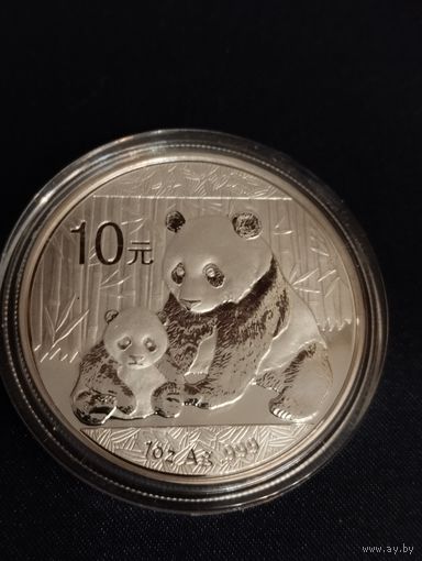 Китай 10 юаней 2012 Панда СЕРЕБРО