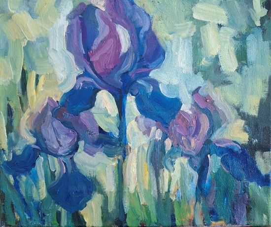 Синие ирисы