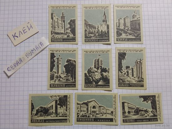 Спичечные этикетки ф.Гомель. Столицы СССР. 1964 год