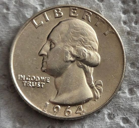 США 25 центов 1964