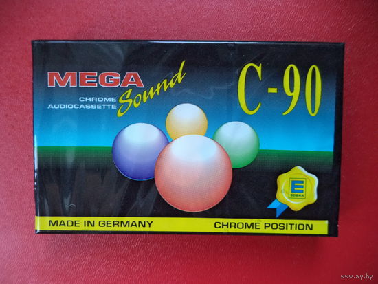 Аудиокассета MEGA SOUND C 90 Chrome, внутренний рынок Германии, не частая