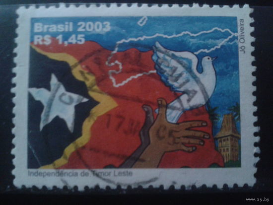 Бразилия 2003 Голубь мира Михель-1,2 евро гаш