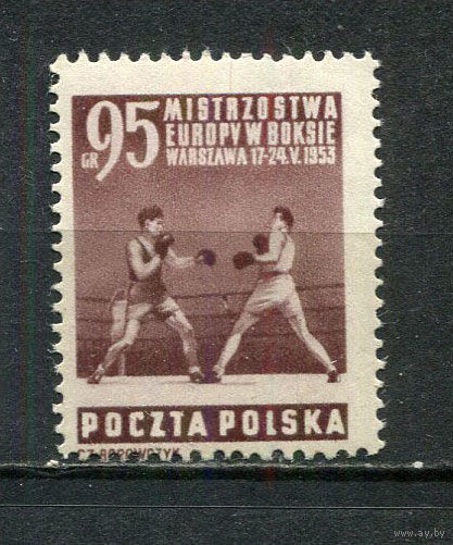 Польша - 1953 - Бокс 95Gr - [Mi.804] - 1 марка. MNH.  (Лот 46HR)-TG3P4