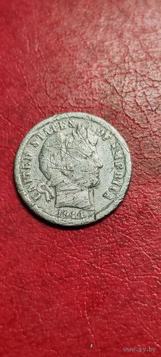 10 центов (дайм) "Barber Dime", 1914 год !, США