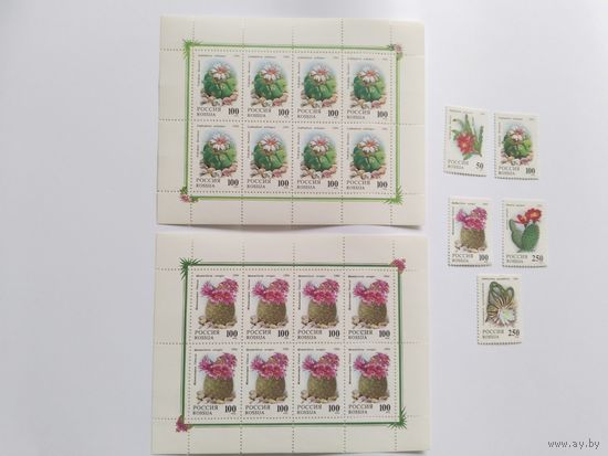 Россия   1994 5 м+2 м/листа  кактусы