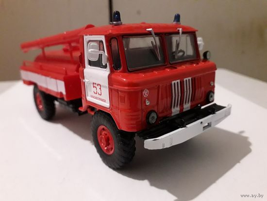 Авто МЧС "АЦ-30(66)-146" ("Легендар. Грузов. СССР"), на шасси "ГАЗ-66". Журнал и открытка прилагаются.