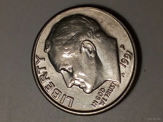 10 центов США 1991 P год