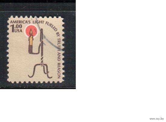 США-1979, (Мих.1391) , гаш. , Стандарт, "Американа", Лампа (одиночка),