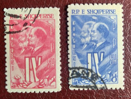 Албания 1961  , 4й конгресс. Ленин, Карл Маркс