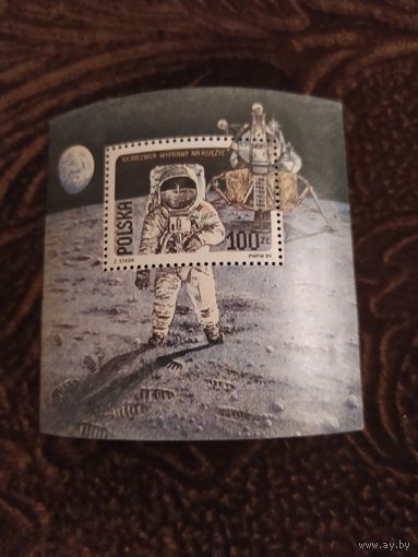Польша блок 1989 г. Космос.