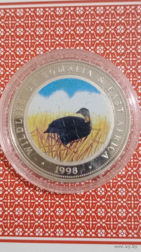 Сомали 25 шиллингов 1998 дикая природа восточной Африки индейка