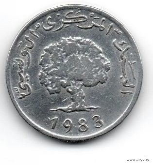 ТУНИССКАЯ РЕСПУБЛИКА 5 МИЛЛИМОВ 1983