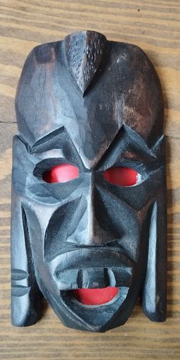 Маска Африканец (высота 12 см), дерево