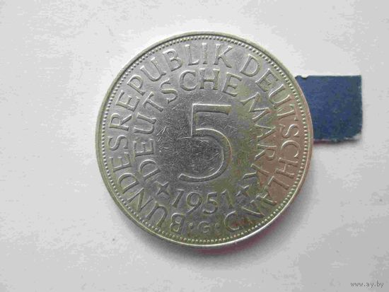 5 марок 1951 года