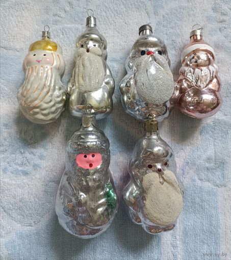 Елочные игрушки, стекло, дед мороз, поштучно