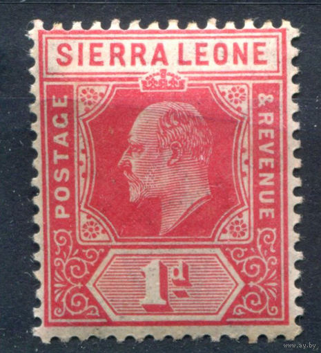 Британские колонии - Сьерра-Леоне - 1907/10г. - король Эдуард VII, 1 P - 1 марка - MH [Mi 69]. #4-B5-126-A-1