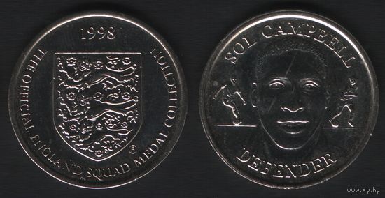 Official England Squad. Defender. Sol Campbell -- 1998 - The Official England Squad Medal Collection (f0