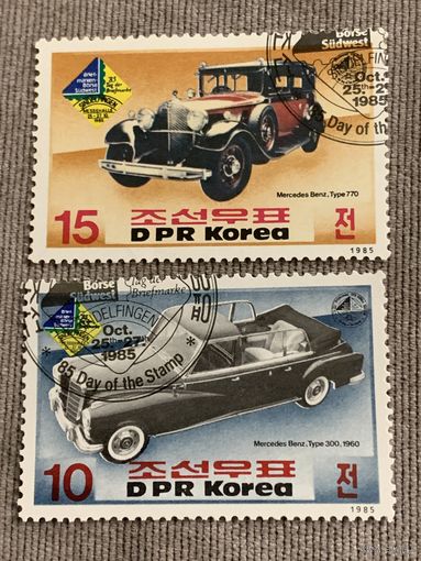 КНДР 1985. Классические автомобили. Марки из серии