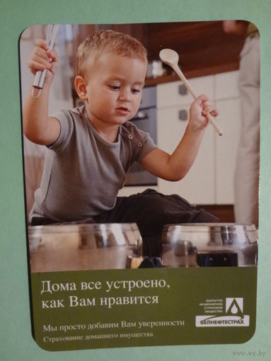 Календарик 2011 г.  Белнефтестрах.  Дома все устроено, как Вам нравится.