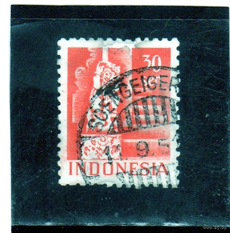 Индонезия. Mi:ID 27А. Бог Шива со змеей из храма морга, Беджунь (Бали). 1949.