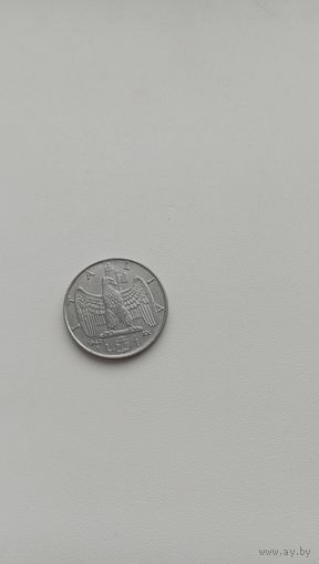 Италия 1 лира 1942 год
