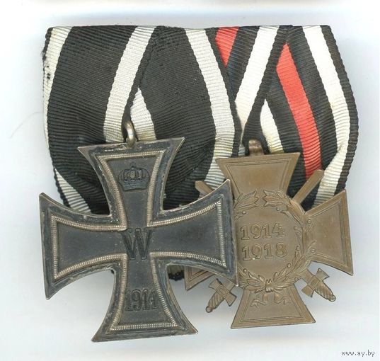Крест 2-го класса 1914+Гинденбург на колодке