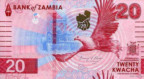 Замбия 20 квача образца 2024 года UNC pw63
