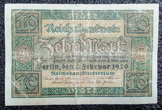 10 марок Германия 1920 г.