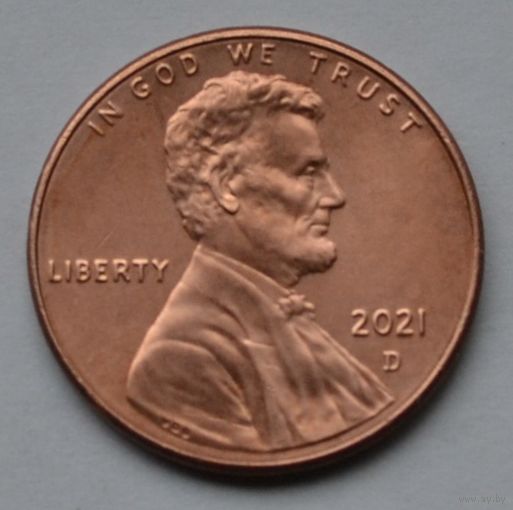 США, 1 цент 2021 г. D