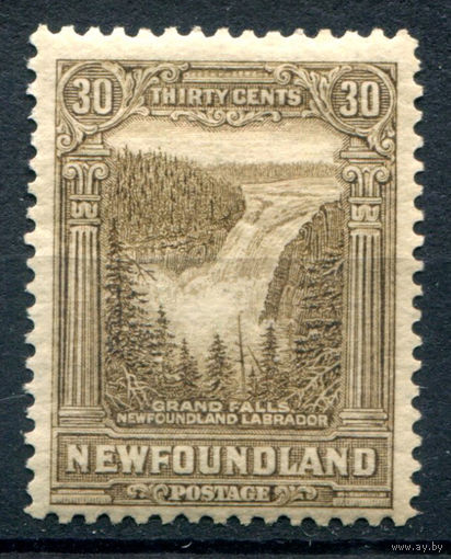 Британские колонии - Ньюфаундленд - 1928г. - большой водопад, 30 с - 1 марка - MH [Mi 143]. #3-WB-100-A-1