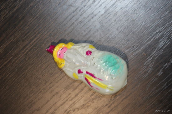 Новогодняя елочная игрушка, из СССР "Дедушка мороз", тонкое стекло.