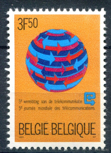 Бельгия - 1973г. - всемирный день телерадиовещания - 1 марка - полная серия, MLH [Mi 1725]. #2-Bc-36-B-1
