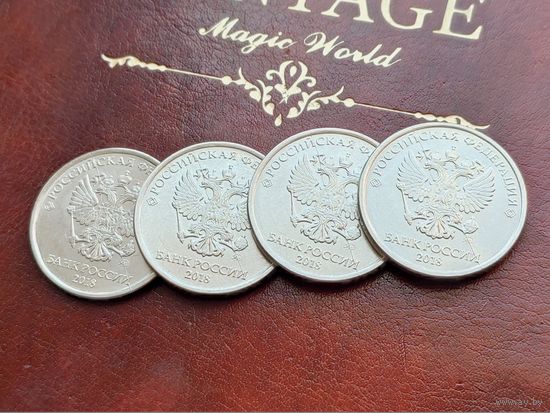 Россия (РФ). 5 рублей 2018, ММД. 4 монеты с одинаковым браком, дефекты штемпелей, полный раскол штемпеля аверса. Торг.