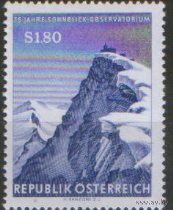 Полная серия из 1 марки 1961г. Австрия "75 лет обсерватории Зоннблик" MNH