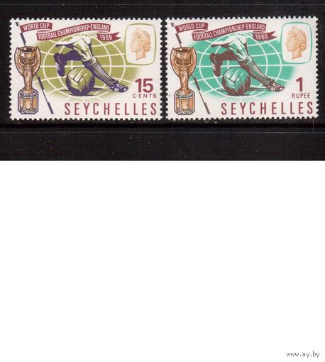 Сейшеллы-1966(Мих.228-229) ,** ,  ЧМ-1966 по футболу, Английские колонии
