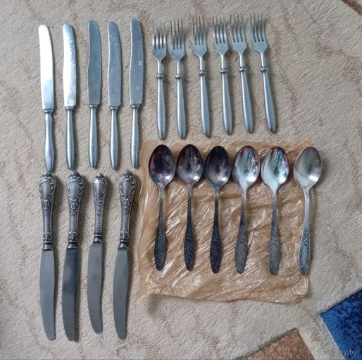 Столовые ложки, вилки, ножи СССР сборный лот