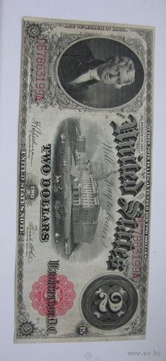 США 2 доллара 1917 Томас Джефферсон, отличное состояние