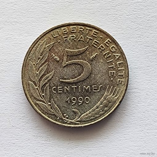 Франция 5 сантимов, 1990